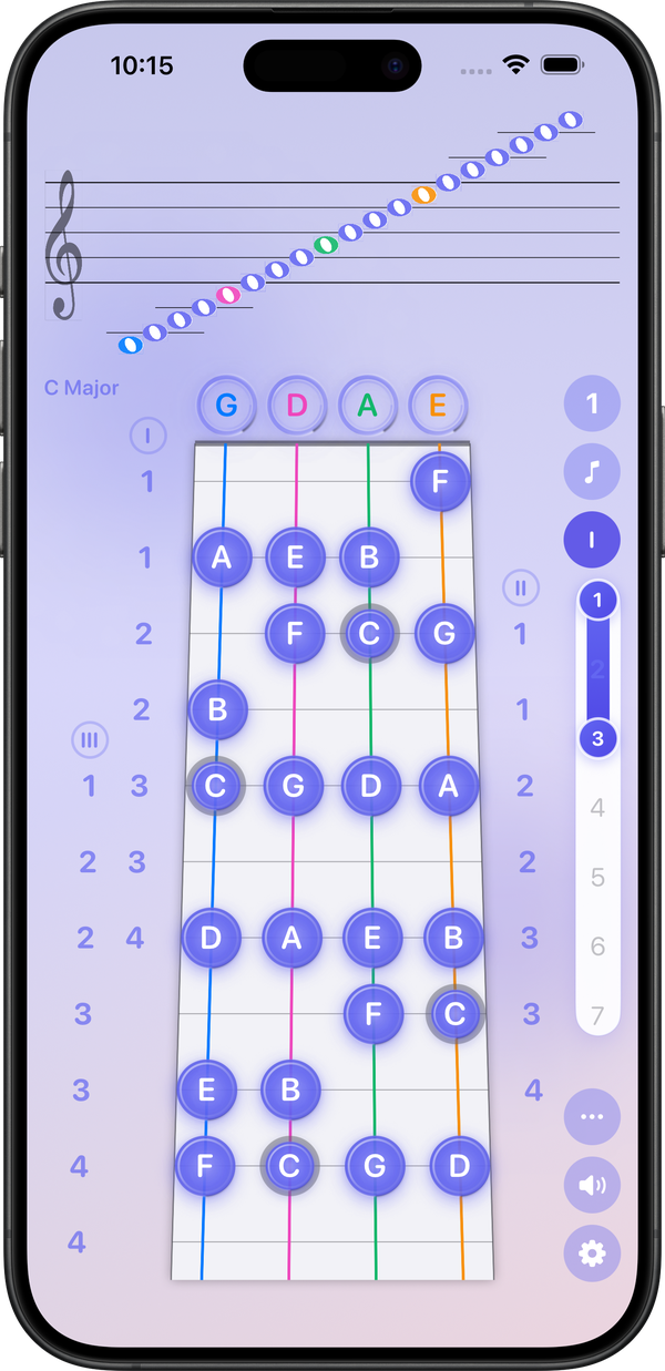 Finger Chart Mode Interface